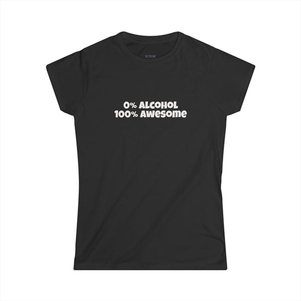 303Sobar "0% Alcohol 100% Awesome" Sloth Women's Tshirt
