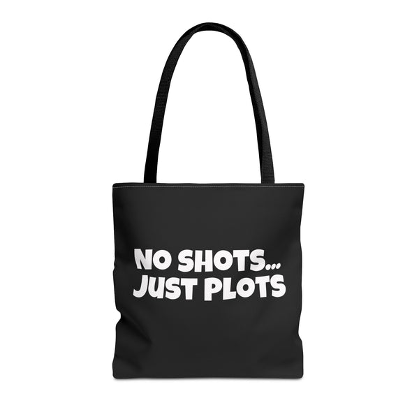 303SoBar- No Shots Just Plots Tote Bag — Bear & Raccoon