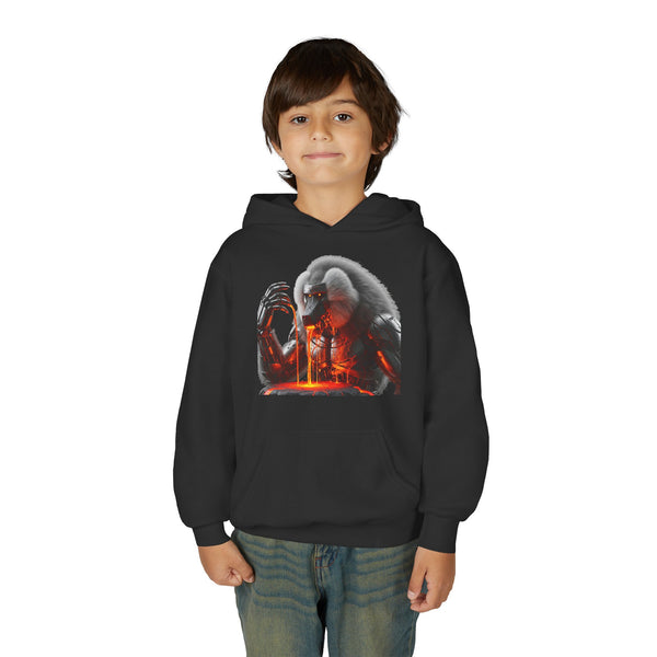 Melting Lava Baboon Kids Hooded Sweatshirt