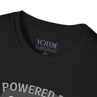 Powered by Coffee & Word Wizardry Unisex T-Shirt