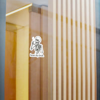 Bone Dry Bruh Sticker — Skeleton Coffee Kiss-Cut Vinyl Decal