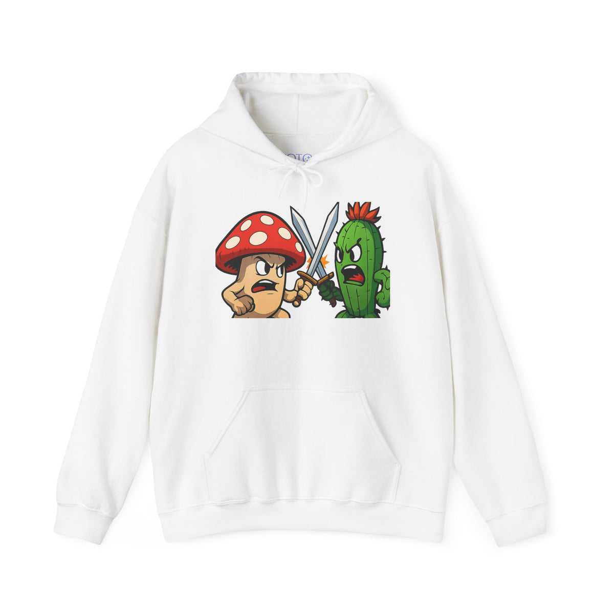 Mushroom vs. Cactus Unisex Hooded Sweatshirt