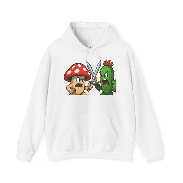 Mushroom vs. Cactus Unisex Hooded Sweatshirt