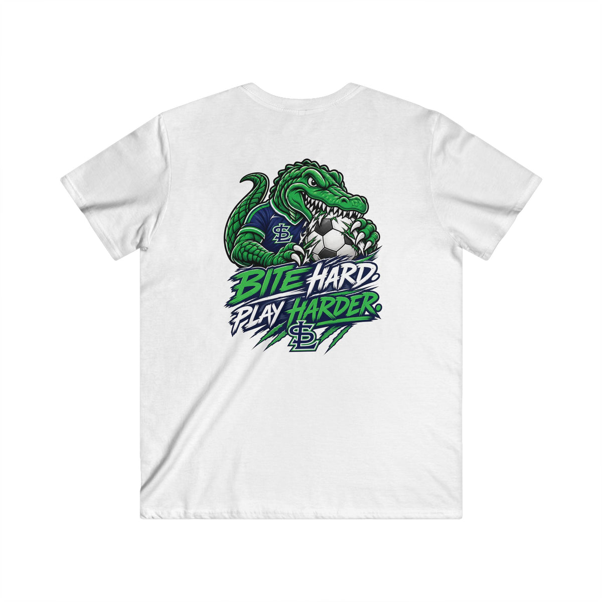 “Bite Hard, Play Harder” V‑Neck Men’s Tshirt