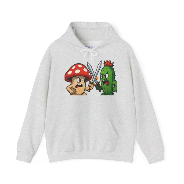 Mushroom vs. Cactus Unisex Hooded Sweatshirt