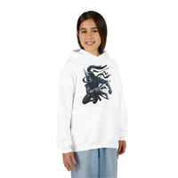 Dark Unicorn Cat Kids Hooded Sweatshirt