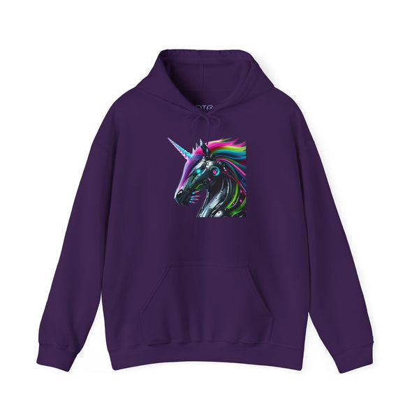 Robo Rainbow Unicorn Unisex Hooded Sweatshirt