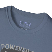 Powered by Coffee & Word Wizardry Unisex T-Shirt