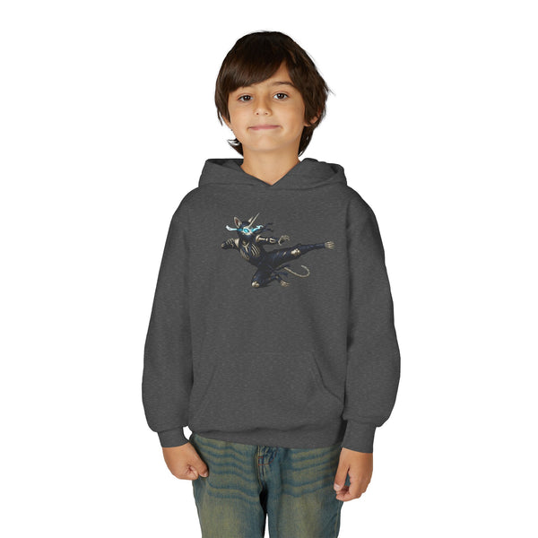 Ninja Unicorn Cat Kids Hooded Sweatshirt