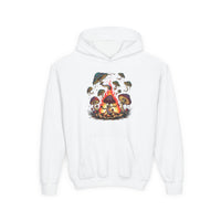 Mushroom Campfire Kids Hooded Sweatshirt