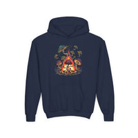 Mushroom Campfire Kids Hooded Sweatshirt