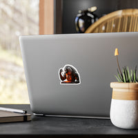 Lava-Hearted Gorilla Sticker — Kiss-Cut Vinyl Decal
