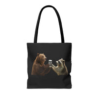 303SoBar- No Shots Just Plots Tote Bag —  Bear & Raccoon
