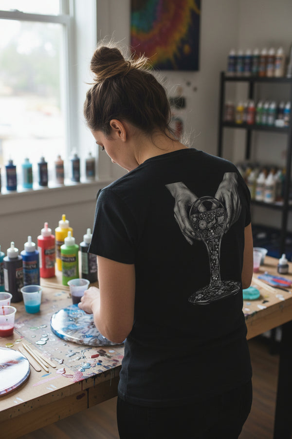 Surreal Hands Resin Art Women's T-shirt