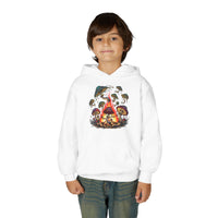 Mushroom Campfire Kids Hooded Sweatshirt