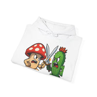 Mushroom vs. Cactus Unisex Hooded Sweatshirt