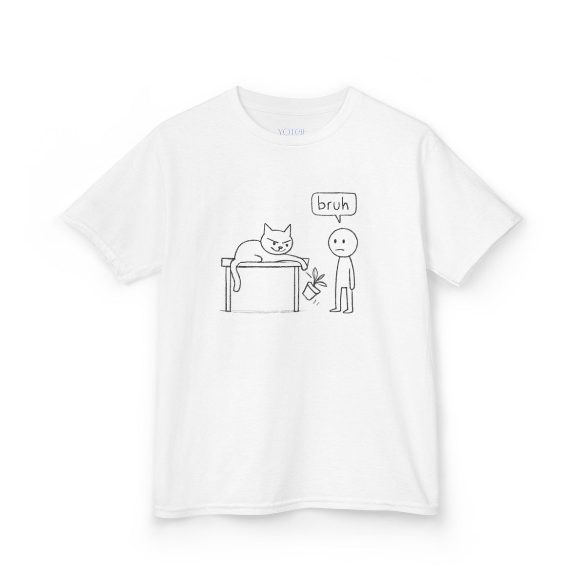 “Bruh” Cat Kids Tshirt