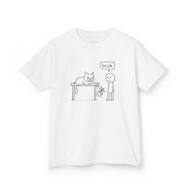 “Bruh” Cat Kids Tshirt