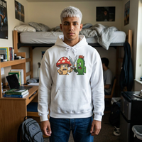 Mushroom vs. Cactus Unisex Hooded Sweatshirt