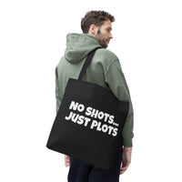 303SoBar- No Shots Just Plots Tote Bag —  Bear & Raccoon