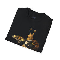 Butler Snail Unisex Tshirt-  'Slow Service, Excellent Taste'
