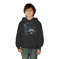 Dark Unicorn Cat Kids Hooded Sweatshirt