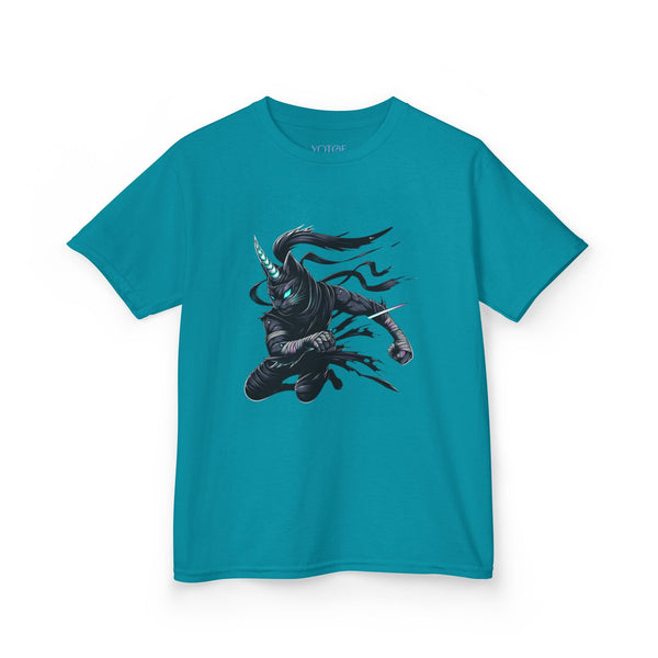 Dark Ninja Cat Kids Tshirt