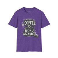 Powered by Coffee & Word Wizardry Unisex T-Shirt