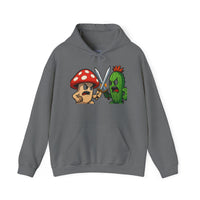 Mushroom vs. Cactus Unisex Hooded Sweatshirt