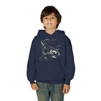 Dark Unicorn Cat Kids Hooded Sweatshirt