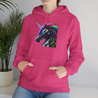 Robo Rainbow Unicorn Unisex Hooded Sweatshirt