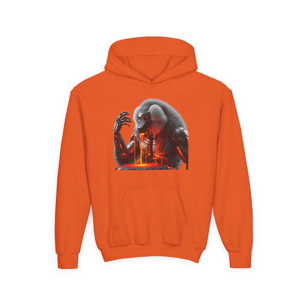 Melting Lava Baboon Kids Hooded Sweatshirt
