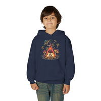 Mushroom Campfire Kids Hooded Sweatshirt