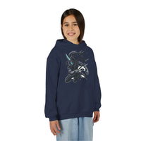 Dark Unicorn Cat Kids Hooded Sweatshirt