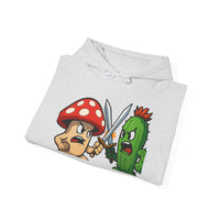 Mushroom vs. Cactus Unisex Hooded Sweatshirt