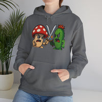 Mushroom vs. Cactus Unisex Hooded Sweatshirt