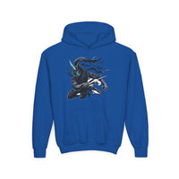 Dark Unicorn Cat Kids Hooded Sweatshirt