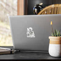 Bone Dry Bruh Sticker — Skeleton Coffee Kiss-Cut Vinyl Decal