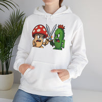 Mushroom vs. Cactus Unisex Hooded Sweatshirt