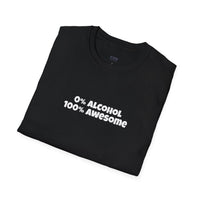 303SoBar "0% Alcohol, 100% Awesome" Sloth Unisex T-Shirt