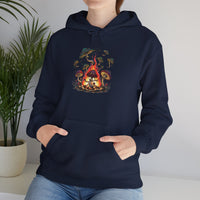 Mushroom Campfire Unisex Hooded Sweatshirt