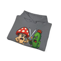 Mushroom vs. Cactus Unisex Hooded Sweatshirt