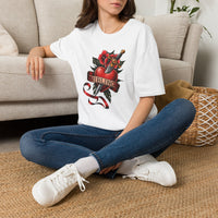 Nibling Heart Tattoo T‑Shirt — Vintage Dagger & Rose Graphic Tee