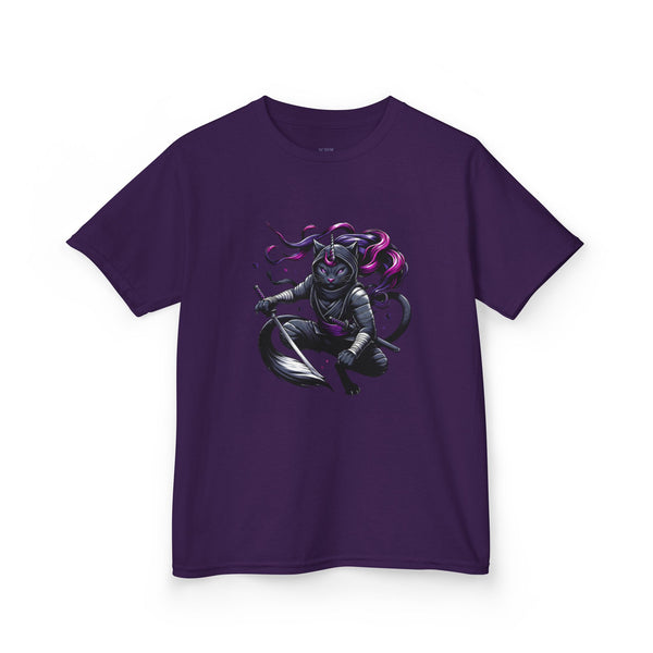 Fierce Ninja Kitty Kids T-Shirt
