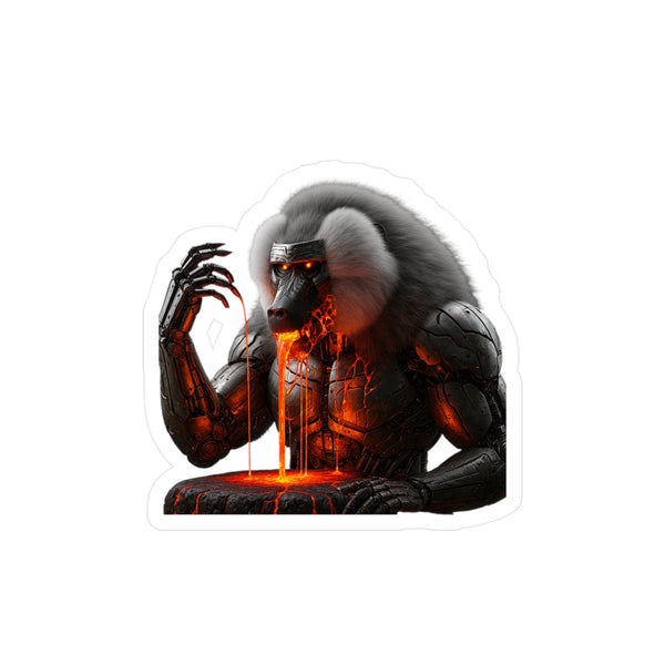 Lava-Hearted Gorilla Sticker — Kiss-Cut Vinyl Decal