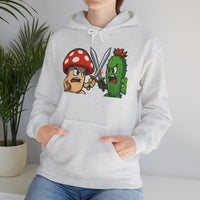 Mushroom vs. Cactus Unisex Hooded Sweatshirt