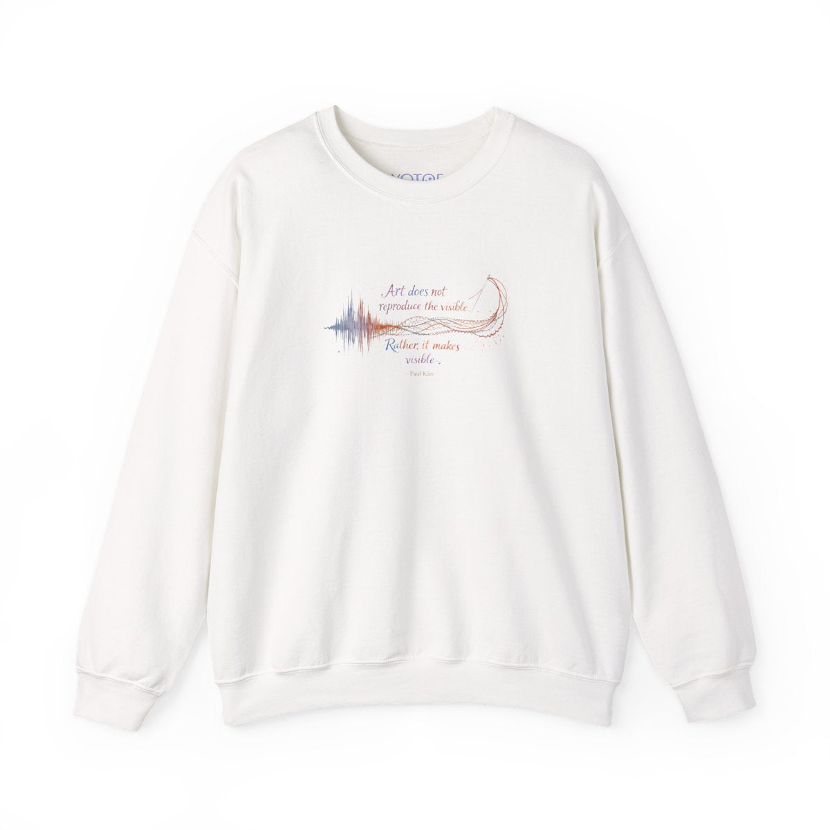 “Art Does Not Reproduce” Wave form Quote Unisex Crewneck Sweatshirt