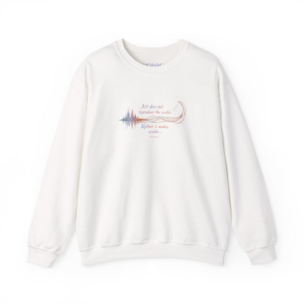“Art Does Not Reproduce” Wave form Quote Unisex Crewneck Sweatshirt