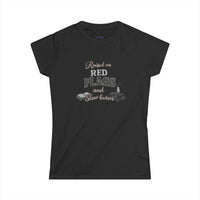 "Raised on Red Flags and Slow Burns" Women's Tshirt